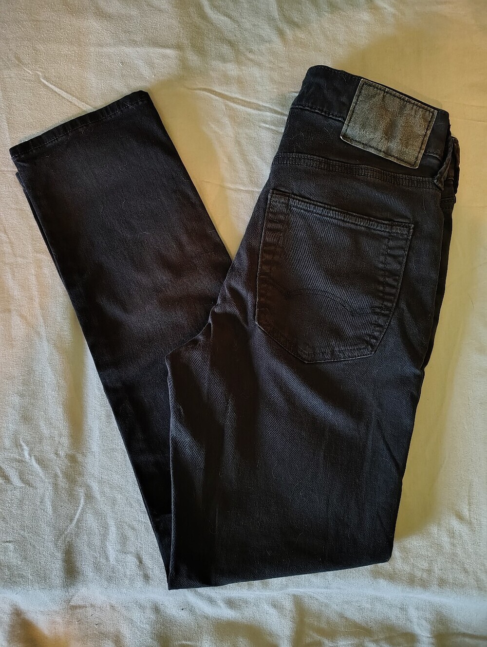 American Eagle Flex Black Denim Slim Jeans Mens 26x28